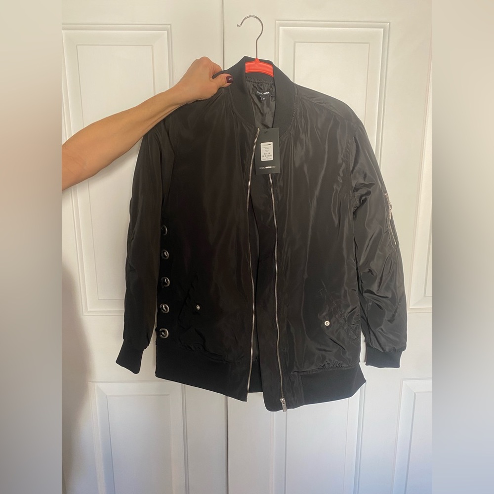 Brand new black fashion nova bomber jacket